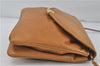 Authentic Ferragamo Vintage Leather Shoulder Cross Body Bag Purse Brown 7710D