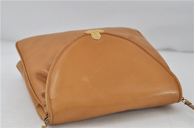 Authentic Ferragamo Vintage Leather Shoulder Cross Body Bag Purse Brown 7710D