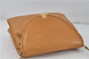 Authentic Ferragamo Vintage Leather Shoulder Cross Body Bag Purse Brown 7710D