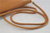Authentic Ferragamo Vintage Leather Shoulder Cross Body Bag Purse Brown 7710D