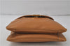 Authentic Ferragamo Vintage Leather Shoulder Cross Body Bag Purse Brown 7710D