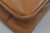 Authentic Ferragamo Vintage Leather Shoulder Cross Body Bag Purse Brown 7710D