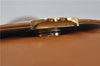 Authentic Ferragamo Vintage Leather Shoulder Cross Body Bag Purse Brown 7710D