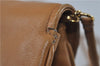 Authentic Ferragamo Vintage Leather Shoulder Cross Body Bag Purse Brown 7710D