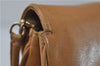 Authentic Ferragamo Vintage Leather Shoulder Cross Body Bag Purse Brown 7710D
