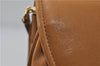 Authentic Ferragamo Vintage Leather Shoulder Cross Body Bag Purse Brown 7710D