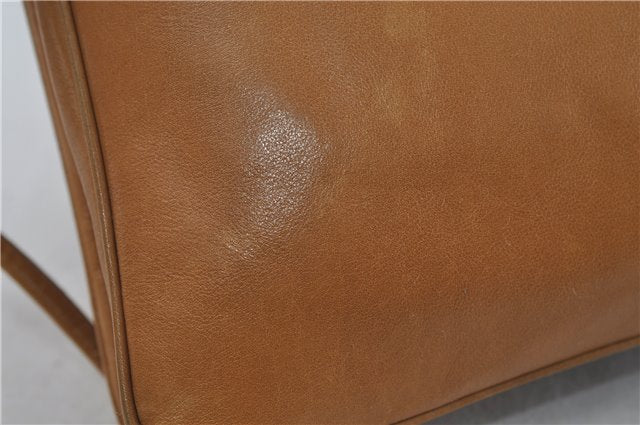 Authentic Ferragamo Vintage Leather Shoulder Cross Body Bag Purse Brown 7710D