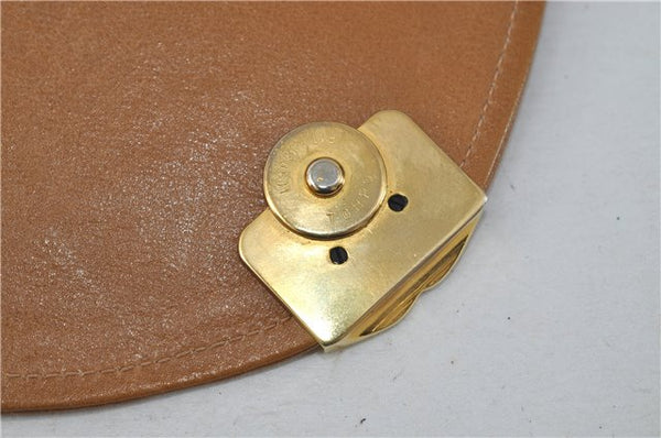 Authentic Ferragamo Vintage Leather Shoulder Cross Body Bag Purse Brown 7710D