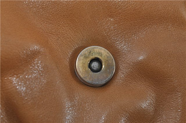 Authentic Ferragamo Vintage Leather Shoulder Cross Body Bag Purse Brown 7710D