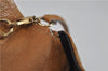Authentic Ferragamo Vintage Leather Shoulder Cross Body Bag Purse Brown 7710D