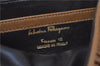 Authentic Ferragamo Vintage Leather Shoulder Cross Body Bag Purse Brown 7710D