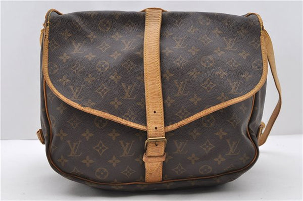 Auth LOUIS VUITTON Monogram Saumur 35 Shoulder Cross Bag M42254 LV Junk 7711C