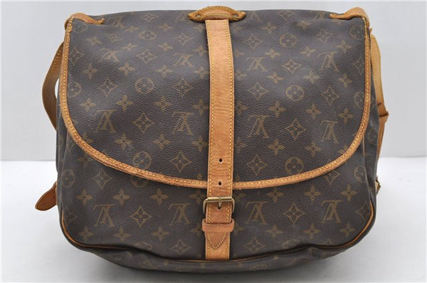 Auth LOUIS VUITTON Monogram Saumur 35 Shoulder Cross Bag M42254 LV Junk 7711C