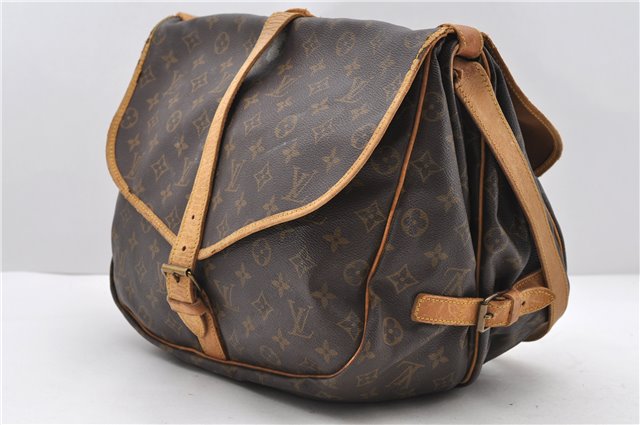 Auth LOUIS VUITTON Monogram Saumur 35 Shoulder Cross Bag M42254 LV Junk 7711C