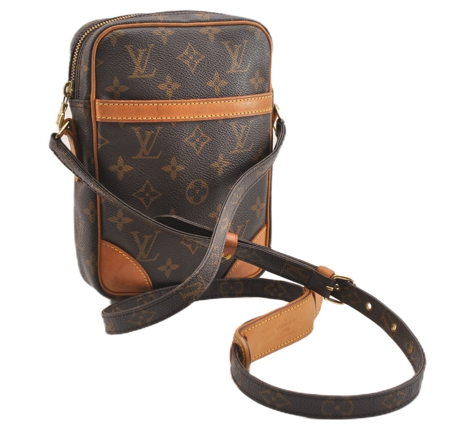 Authentic Louis Vuitton Monogram Danube Shoulder Cross Body Bag M45266 LV 7711F