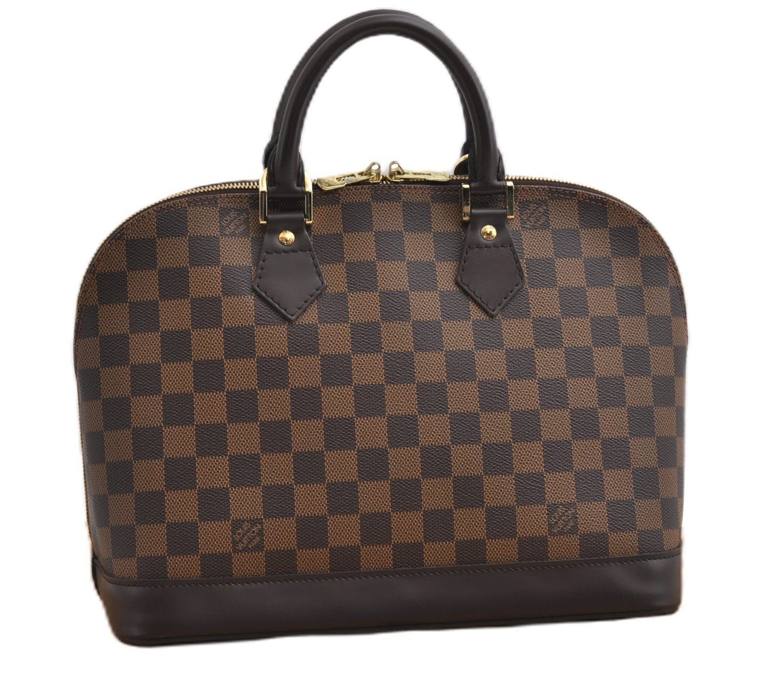 Authentic Louis Vuitton Damier Alma Hand Bag Purse N51131 LV 7712F