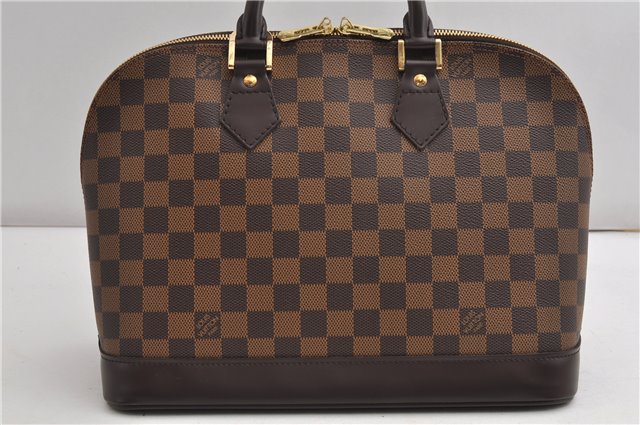 Authentic Louis Vuitton Damier Alma Hand Bag Purse N51131 LV 7712F