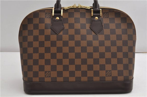 Authentic Louis Vuitton Damier Alma Hand Bag Purse N51131 LV 7712F
