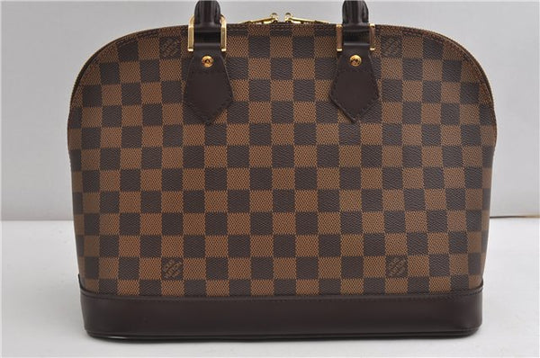 Authentic Louis Vuitton Damier Alma Hand Bag Purse N51131 LV 7712F