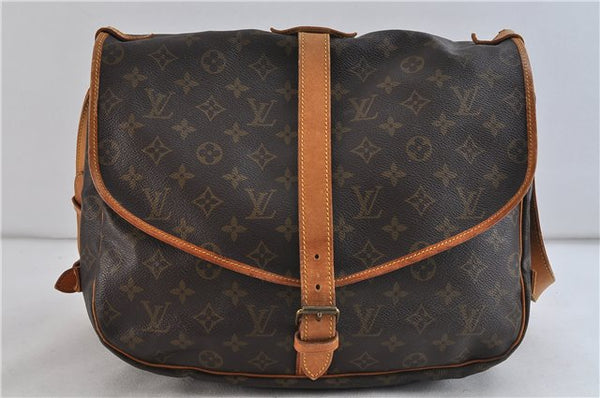 Auth LOUIS VUITTON Monogram Saumur 35 Shoulder Cross Body Bag M42254 LV 7717C