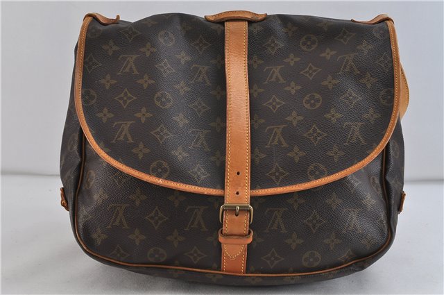 Auth LOUIS VUITTON Monogram Saumur 35 Shoulder Cross Body Bag M42254 LV 7717C