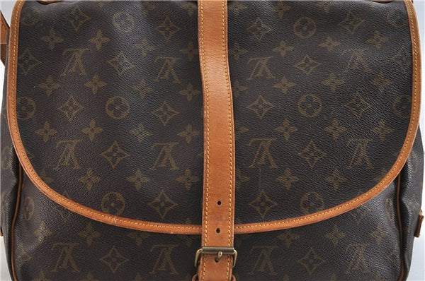 Auth LOUIS VUITTON Monogram Saumur 35 Shoulder Cross Body Bag M42254 LV 7717C