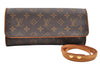Authentic Louis Vuitton Monogram Pochette Twin GM Shoulder Bag M51852 LV 7718I