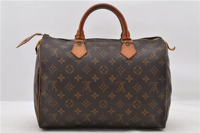 Authentic LOUIS VUITTON Monogram Speedy 30 Hand Bag M41526 LV 7721C