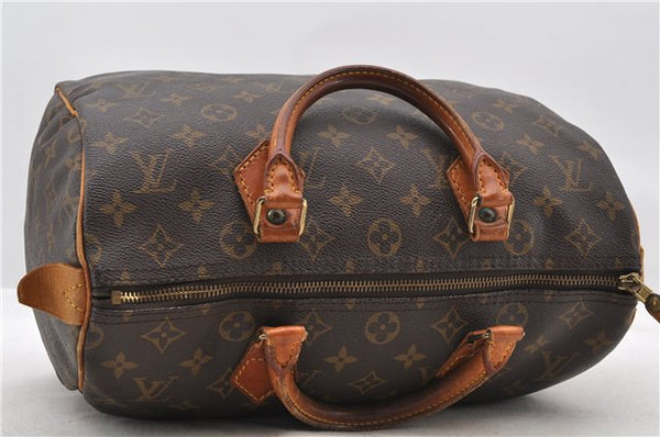 Authentic LOUIS VUITTON Monogram Speedy 30 Hand Bag M41526 LV 7721C