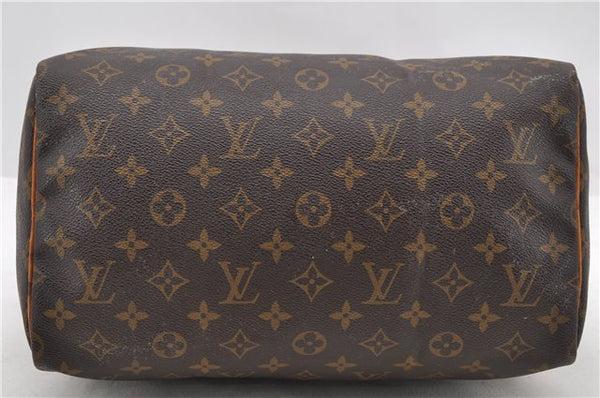 Authentic LOUIS VUITTON Monogram Speedy 30 Hand Bag M41526 LV 7721C