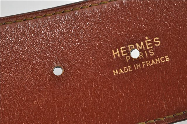 Authentic HERMES Large Constance Leather Belt Size 75cm 29.5