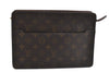 Authentic LOUIS VUITTON Monogram Pochette Homme Clutch Hand Bag M51795 LV 7722C
