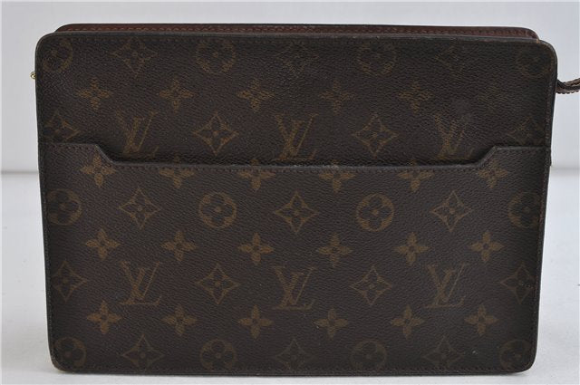 Authentic LOUIS VUITTON Monogram Pochette Homme Clutch Hand Bag M51795 LV 7722C