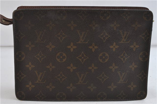 Authentic LOUIS VUITTON Monogram Pochette Homme Clutch Hand Bag M51795 LV 7722C