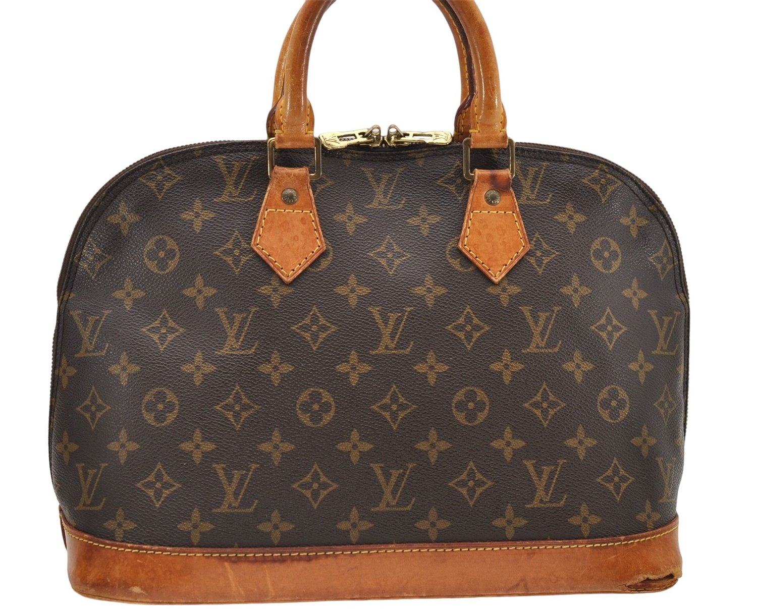 Authentic Louis Vuitton Monogram Alma Hand Bag Purse M51130 LV 7722D
