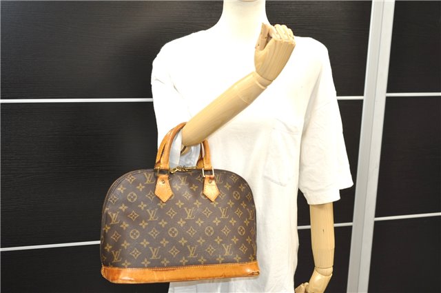 Authentic Louis Vuitton Monogram Alma Hand Bag Purse M51130 LV 7722D