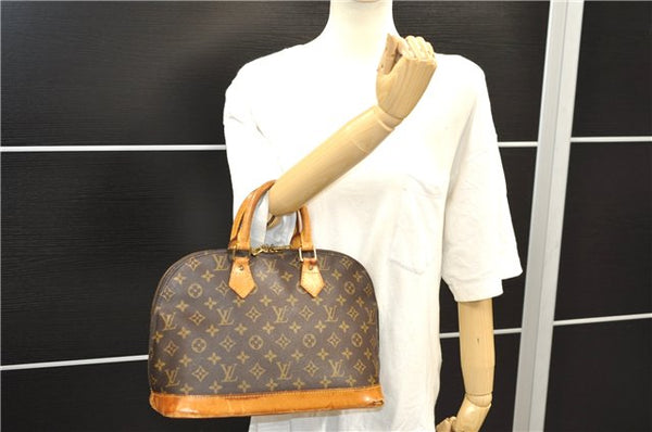 Authentic Louis Vuitton Monogram Alma Hand Bag Purse M51130 LV 7722D