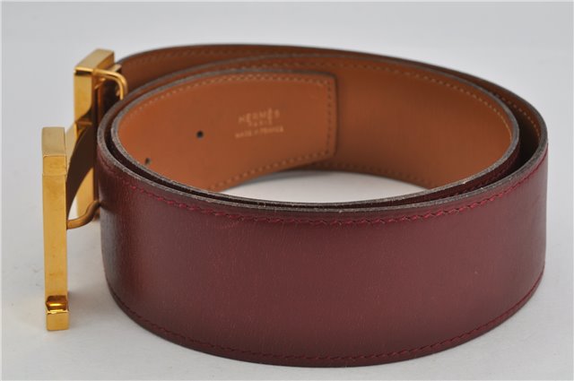 Authentic HERMES Large Constance Leather Belt Size 75cm 29.5