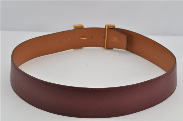 Authentic HERMES Large Constance Leather Belt Size 75cm 29.5