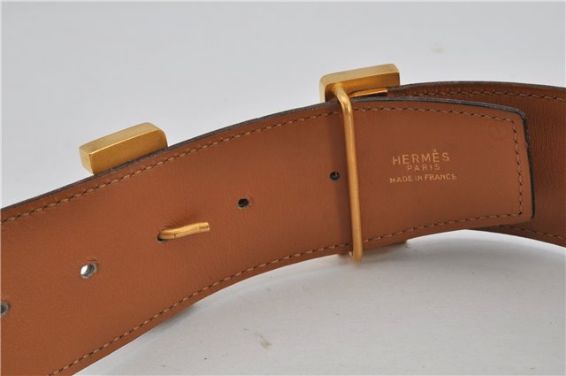 Authentic HERMES Large Constance Leather Belt Size 75cm 29.5