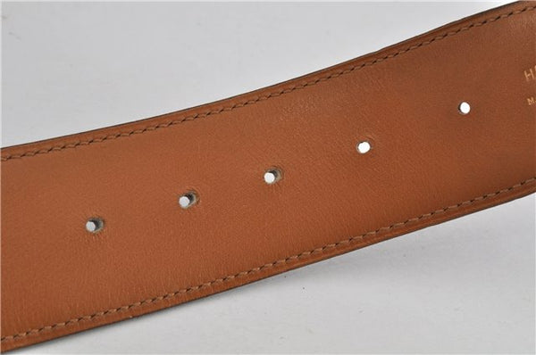 Authentic HERMES Large Constance Leather Belt Size 75cm 29.5" Red Brown 7722F