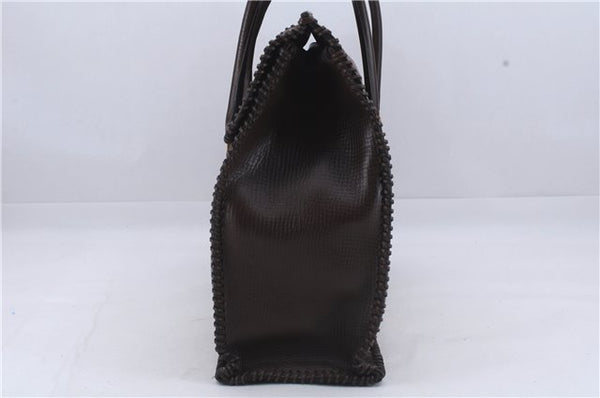 Authentic GUCCI Vintage Shoulder Tote Bag Leather Brown 7723D