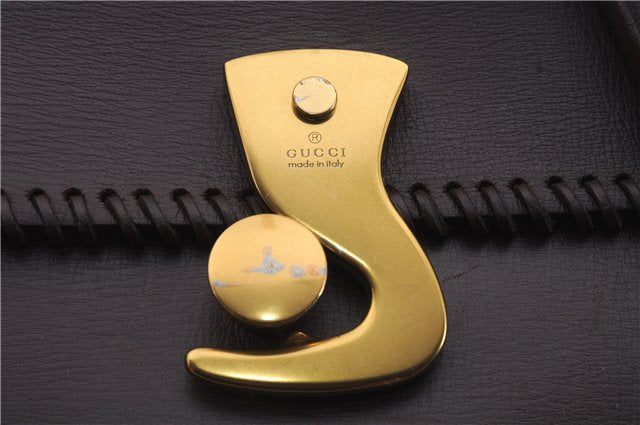 Authentic GUCCI Vintage Shoulder Tote Bag Leather Brown 7723D