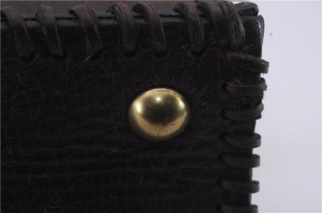 Authentic GUCCI Vintage Shoulder Tote Bag Leather Brown 7723D