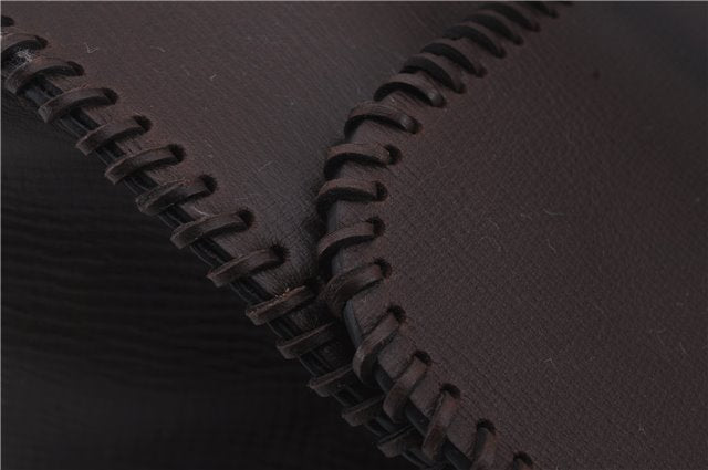 Authentic GUCCI Vintage Shoulder Tote Bag Leather Brown 7723D