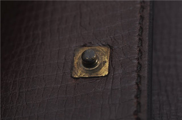 Authentic GUCCI Vintage Shoulder Tote Bag Leather Brown 7723D