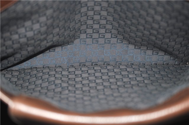 Authentic GUCCI Vintage Shoulder Tote Bag Leather Brown 7723D