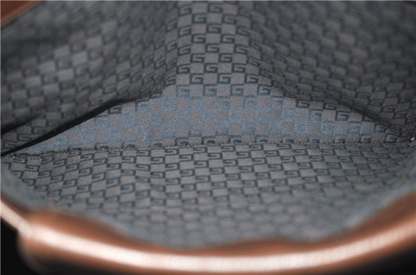 Authentic GUCCI Vintage Shoulder Tote Bag Leather Brown 7723D