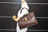 Authentic GUCCI Vintage Shoulder Tote Bag Leather Brown 7723D