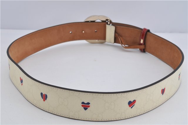 Authentic GUCCI Interlocking G Belt GG PVC Leather 85cm 33.5